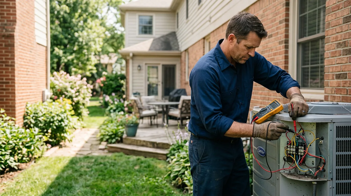 HVAC technician working near La Grange, KY